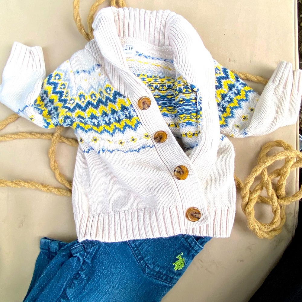 Baby gap woven buttoned sweater